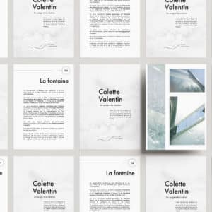 Support print - dossier de presse ouvert - Agence Crapules - Colette Valentin