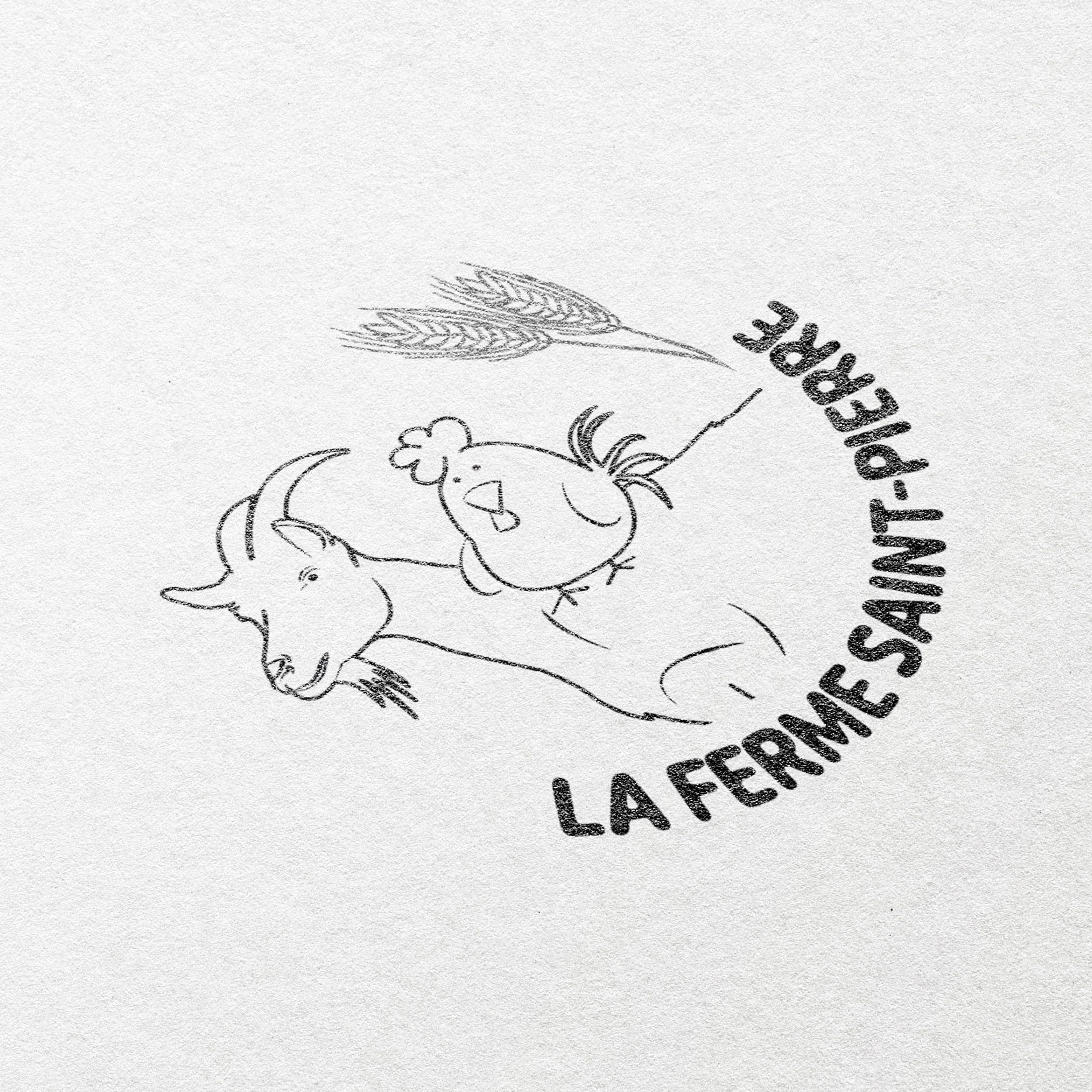 Logo - identité d'entreprise- tampon - Agence Crapules - La Ferme Saint Pierre